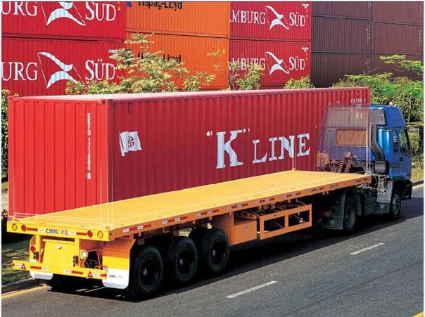 CIMC 40ft 3 Axles Flatbed Container Semi_trailer
